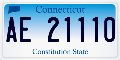 CT license plate AE21110