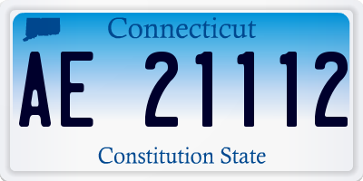 CT license plate AE21112