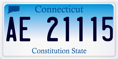 CT license plate AE21115