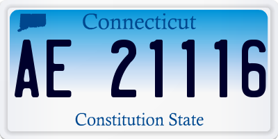 CT license plate AE21116