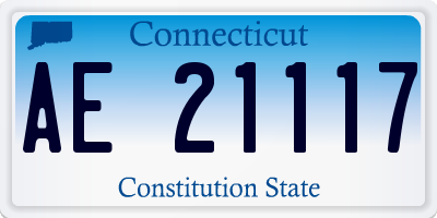CT license plate AE21117