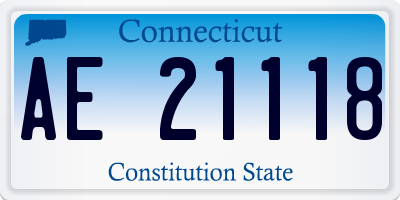 CT license plate AE21118