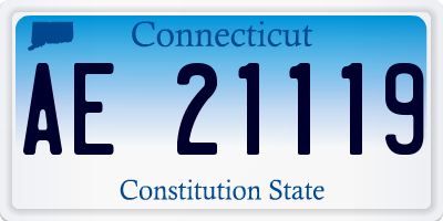 CT license plate AE21119