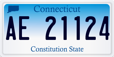 CT license plate AE21124