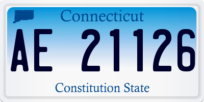 CT license plate AE21126