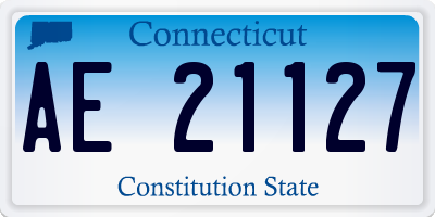 CT license plate AE21127