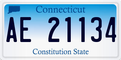 CT license plate AE21134