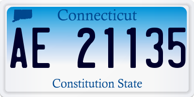 CT license plate AE21135