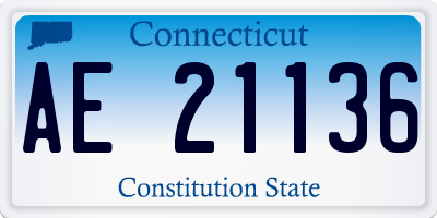 CT license plate AE21136