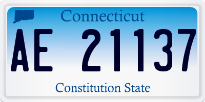 CT license plate AE21137