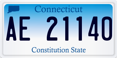 CT license plate AE21140