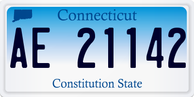 CT license plate AE21142