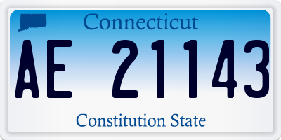 CT license plate AE21143