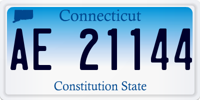 CT license plate AE21144