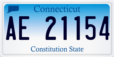 CT license plate AE21154