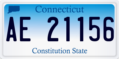 CT license plate AE21156