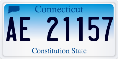 CT license plate AE21157