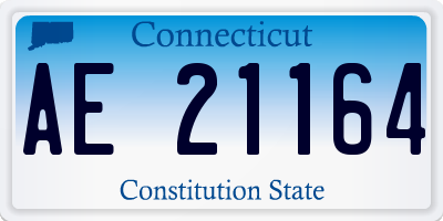 CT license plate AE21164