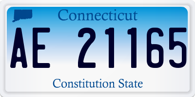 CT license plate AE21165