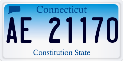 CT license plate AE21170
