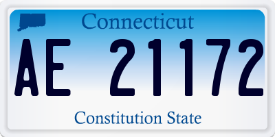 CT license plate AE21172