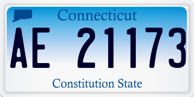 CT license plate AE21173