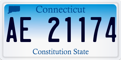 CT license plate AE21174