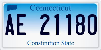 CT license plate AE21180