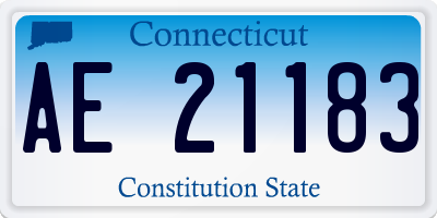 CT license plate AE21183