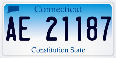 CT license plate AE21187