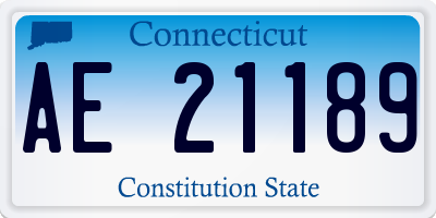 CT license plate AE21189