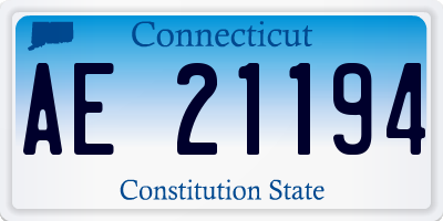 CT license plate AE21194
