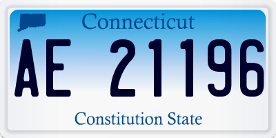 CT license plate AE21196