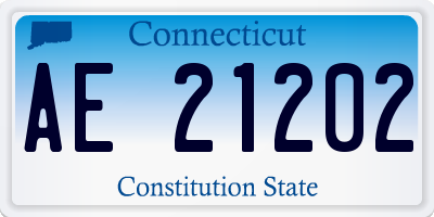 CT license plate AE21202