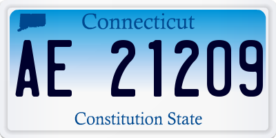 CT license plate AE21209