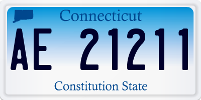 CT license plate AE21211