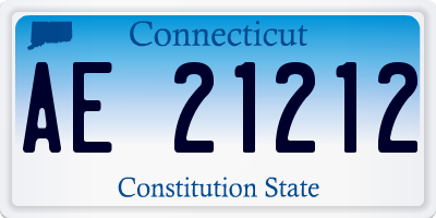 CT license plate AE21212