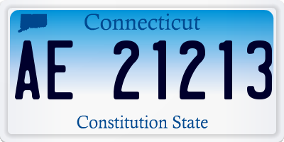 CT license plate AE21213