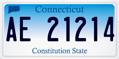 CT license plate AE21214