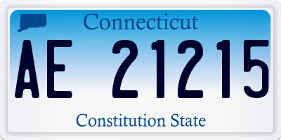 CT license plate AE21215