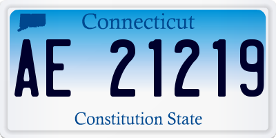 CT license plate AE21219