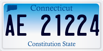 CT license plate AE21224