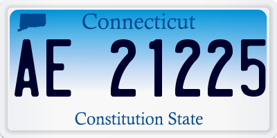 CT license plate AE21225