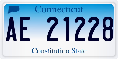 CT license plate AE21228