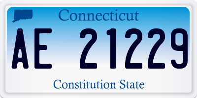 CT license plate AE21229