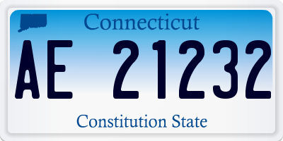 CT license plate AE21232