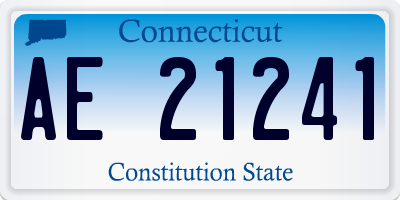 CT license plate AE21241