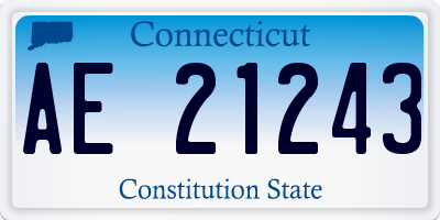 CT license plate AE21243