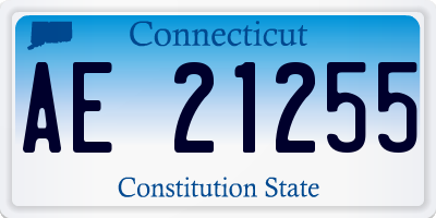 CT license plate AE21255