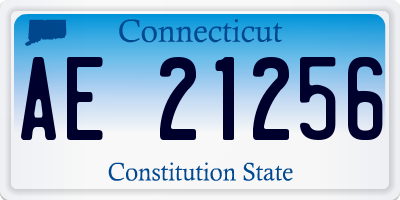 CT license plate AE21256